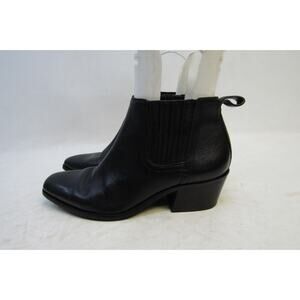 Lucky Brand Womens Size 8.5 M Black Leather Chelsea Ankle Fashion Boots Bootie